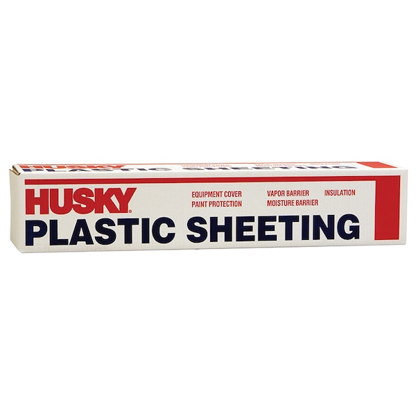 12' x 100' Clear Husky 4-Mil Low Density Plastic Sheeting